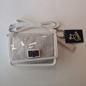 Purse clear adjustable clasp latch closing